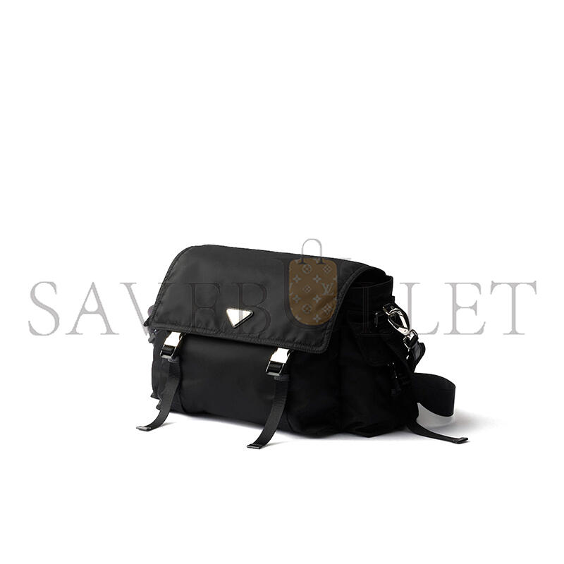 PRADA EXPLORE RE-NYLON AND LEATHER BAG 2VD082 (42*22*20cm) 